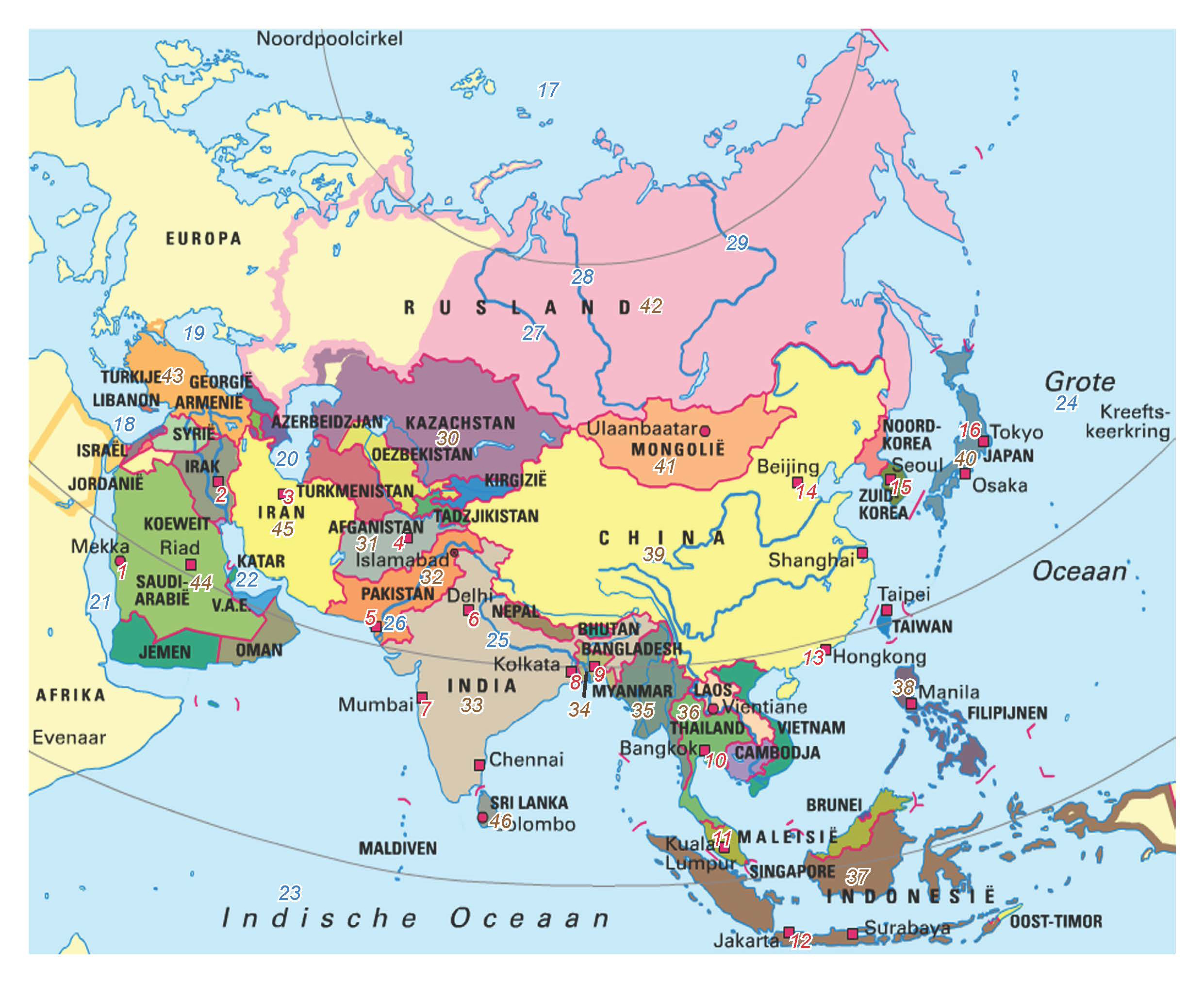 Topografie Wereld